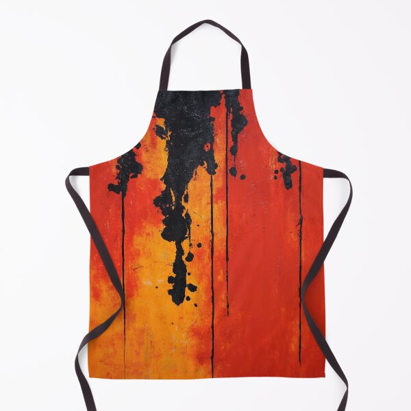 Item preview, Vivid Black Drips on Red and Orange designed and sold by lautir.