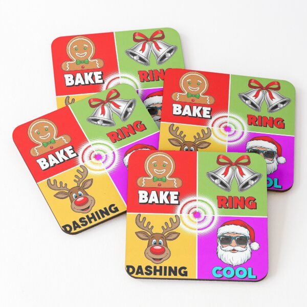 Item preview, Christmas Pop Art Bake Ring Dashing Cool designed and sold by graphicnew.