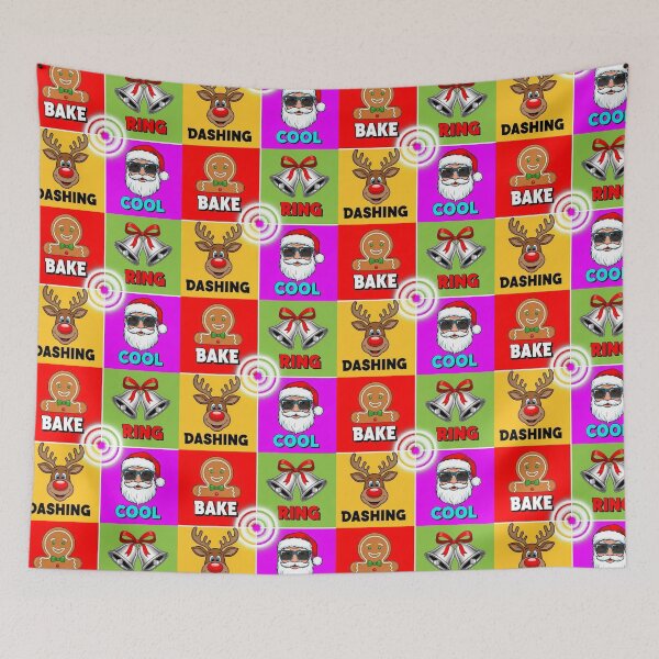 Item preview, Christmas Pop Art Bake Ring Dashing Cool designed and sold by graphicnew.