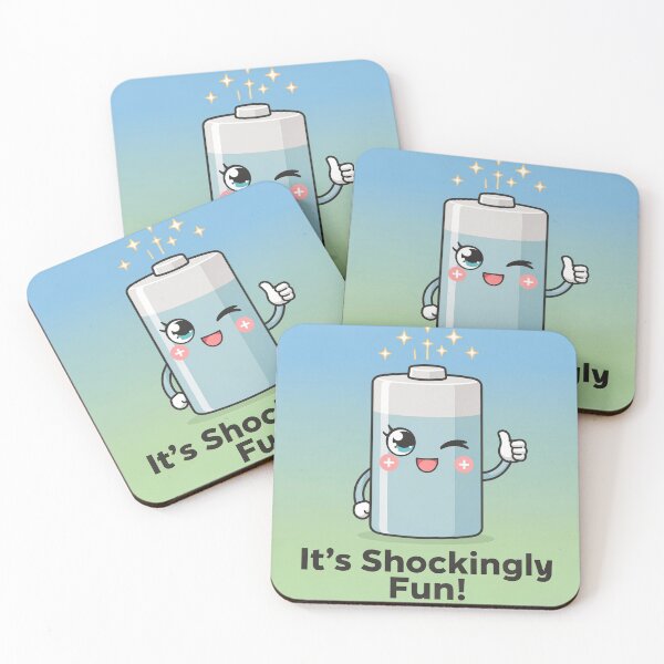 Item preview, Power Up the Fun! – Kawaii Battery Giving a Shockingly Fun High-Five designed and sold by HappySproutArt.