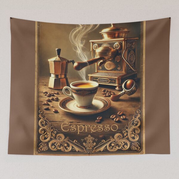 Item preview, Espresso Time – Italian coffee artistry in a retro-vintage look designed and sold by Eric Nagel.