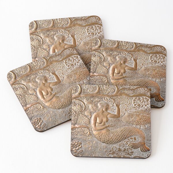 Item preview, Art Deco Mermaid – Underwater Magic in Brass / Swiss Artwork Photography designed and sold by Raphael Wolf.