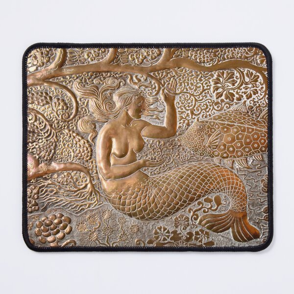Item preview, Art Deco Mermaid – Underwater Magic in Brass / Swiss Artwork Photography designed and sold by Raphael Wolf.