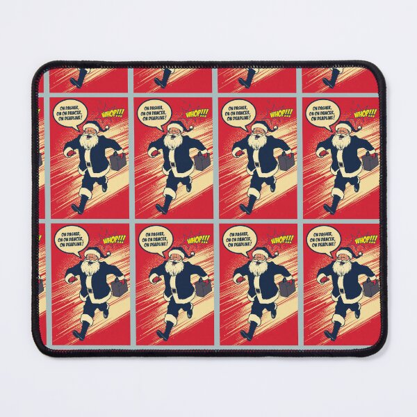 Item preview, Santa’s on a deadline ver 3– Funny Christmas Pop Art Cartoon Design designed and sold by mndesignworx.