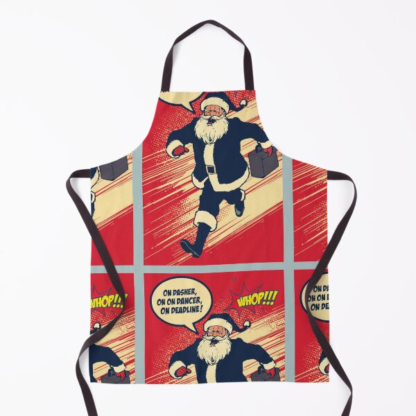 Item preview, Santa’s  on a deadline ver 3– Funny Christmas Pop Art Cartoon Design designed and sold by mndesignworx.