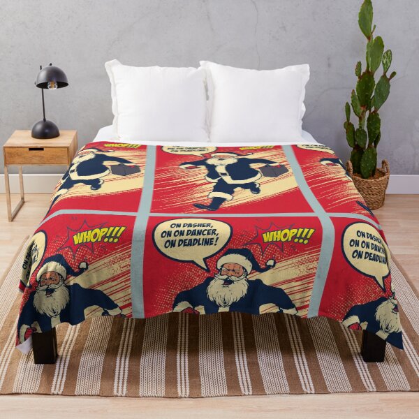 Item preview, Santa’s  on a deadline ver 3– Funny Christmas Pop Art Cartoon Design designed and sold by mndesignworx.