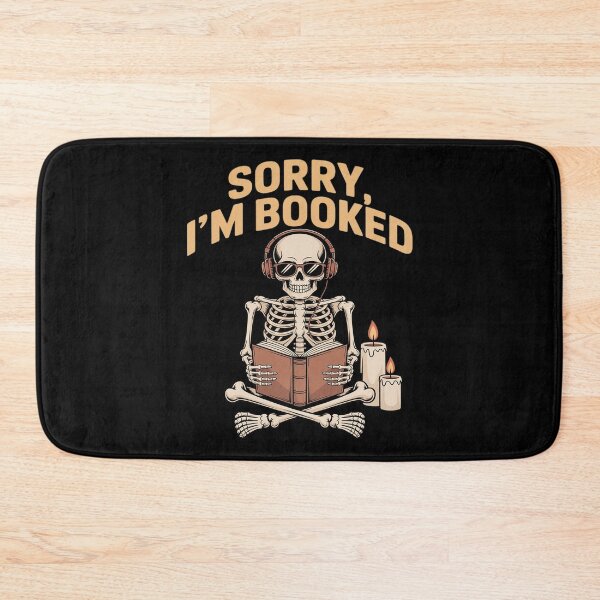 Item preview, Sorry I'm Booked Halloween Skeleton Reading designed and sold by GasVille.