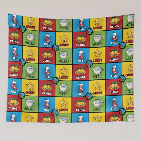Item preview, Christmas Pop Art Fill Light Cling Cheer designed and sold by graphicnew.