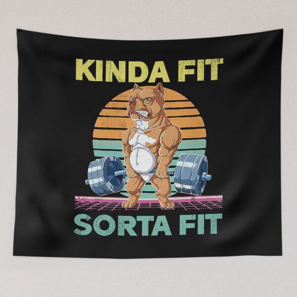 Item preview, Funny Gym Dog Kinda Fit Sorta Fit T-Shirt designed and sold by LashondaGreen89.