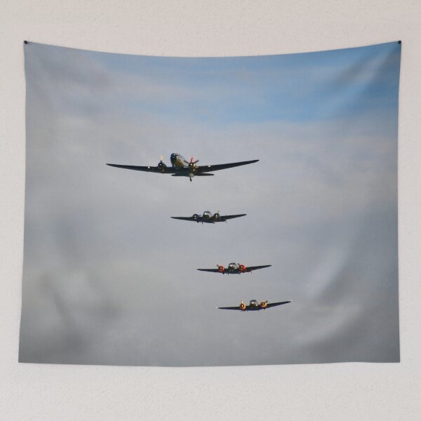Item preview, Four “Aunt Ju” – formation flight over Zurich / Swiss Artwork Photography designed and sold by Raphael Wolf.