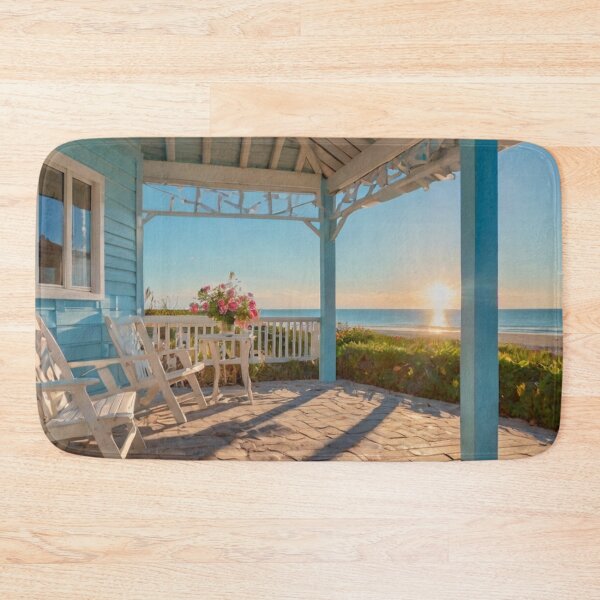 Item preview, Light Blue Beach Cottage with Ocean Horizon Garden designed and sold by BlareBlare.
