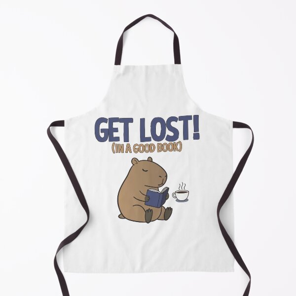 Item preview, Get Lost In A Good Book Capybara Reading with Coffee designed and sold by Steele-Art.