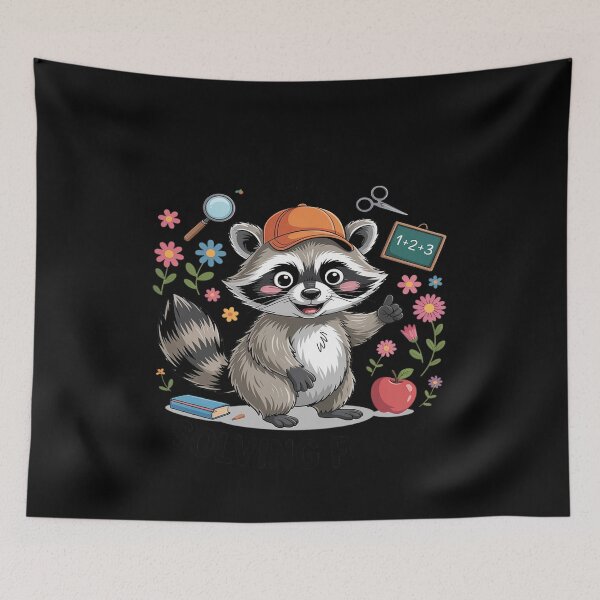 Item preview, Sorry I'm Late I Was Solving For X Funny Raccoon Math designed and sold by GasVille.