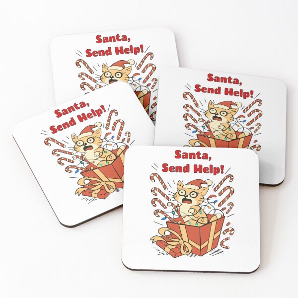 Item preview, “Santa, Send Help!”- A cat in a gift box from Felia designed and sold by Felia001.