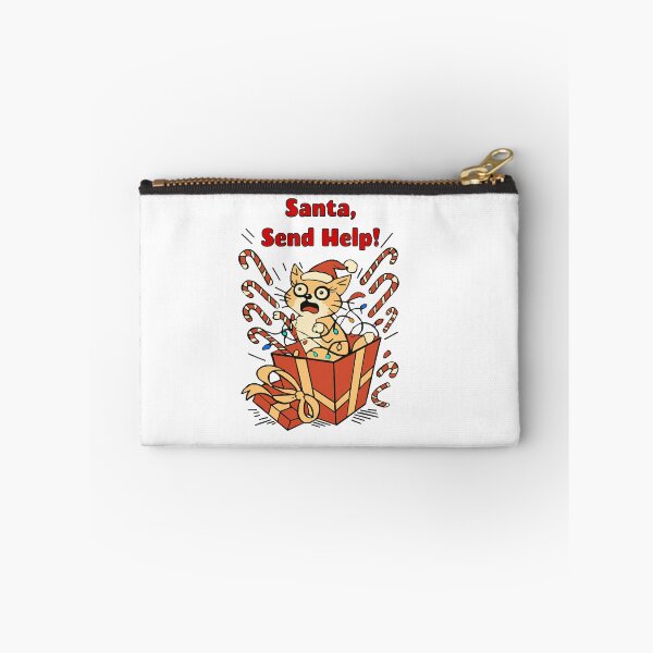 Item preview, “Santa, Send Help!”- A cat in a gift box from Felia designed and sold by Felia001.