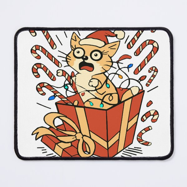 Item preview, “Santa, Send Help!”- A cat in a gift box from Felia designed and sold by Felia001.