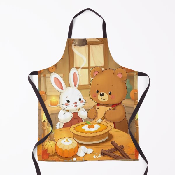 Item preview, Cute Bear & Bunny Baking Pumpkin Pie – Kawaii Autumn Kitchen T-Shirt designed and sold by ArmaanArts.