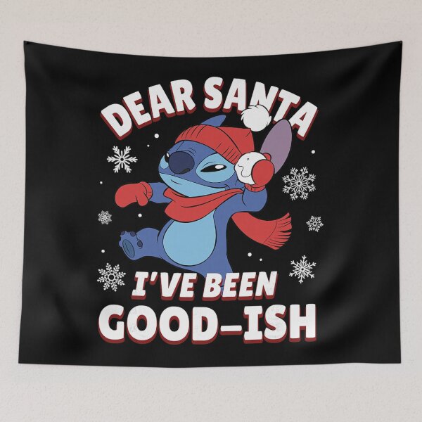 Item preview, Stitch Dear Santa Ive Been Good Ish Funny Holiday Quote designed and sold by darronaselz.