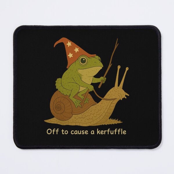 Item preview, Wizard Frog Riding Snail “Off to Cause a Kerfuffle” designed and sold by haitrieuic96.