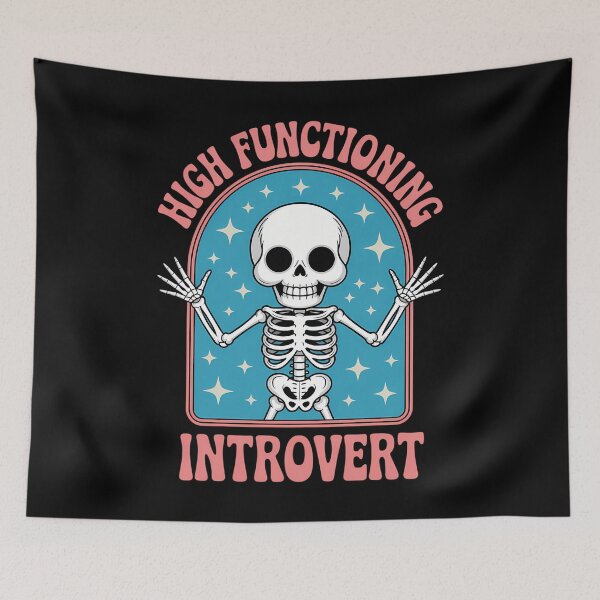Item preview, Introvert Humor Funny Sarcastic Anxiety Skeleton designed and sold by SyncSusscess.