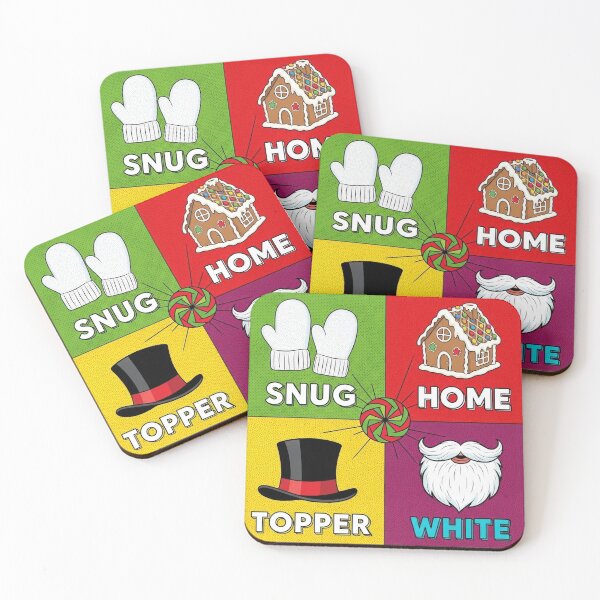 Item preview, Christmas Pop Art Snug Home Topper White designed and sold by graphicnew.