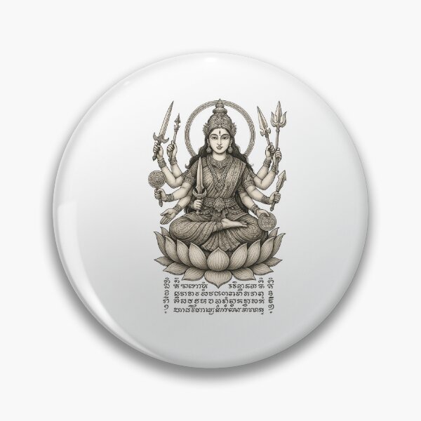 Item preview, Divine Durga Yantra – Multi-Armed Warrior Goddess of Protection & Power designed and sold by Sksticker991.