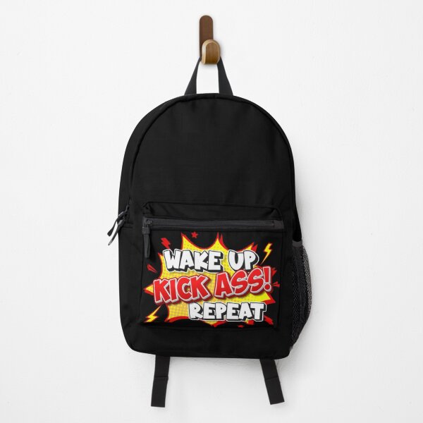 Item preview, Wake Up Kick Ass Repeat – Bold Motivational Comic Quote Design designed and sold by Ivy-Triggs.