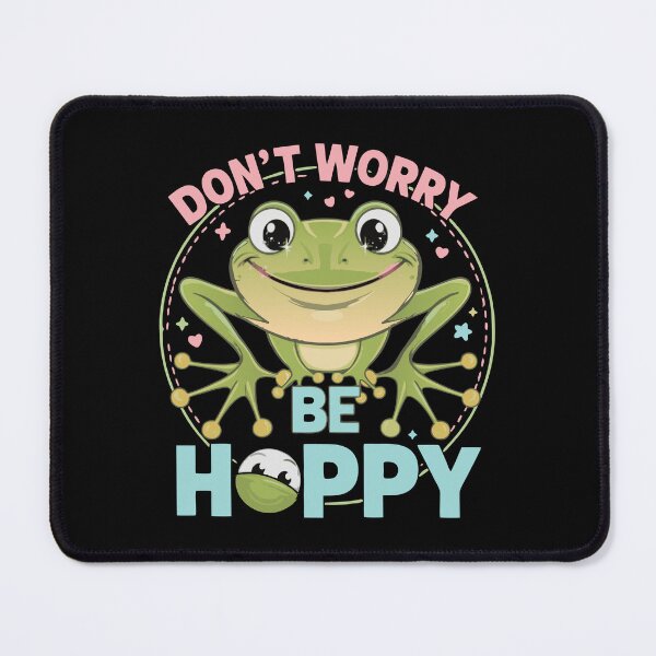 Item preview, Don't Worry Be Hoppy Cute and Happy Frog Motivational Quote designed and sold by Steele-Art.