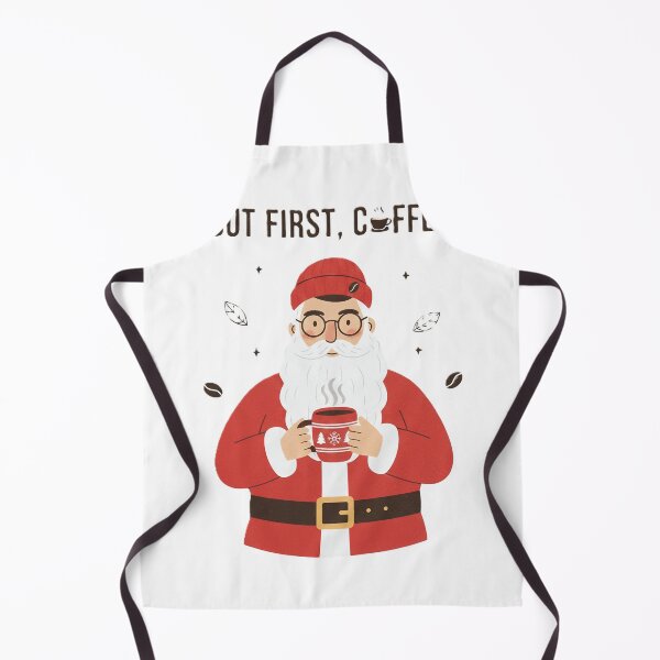 Item preview, "But First, Coffee" - Hipster Santa with a Warm Brew designed and sold by Jacobswar.