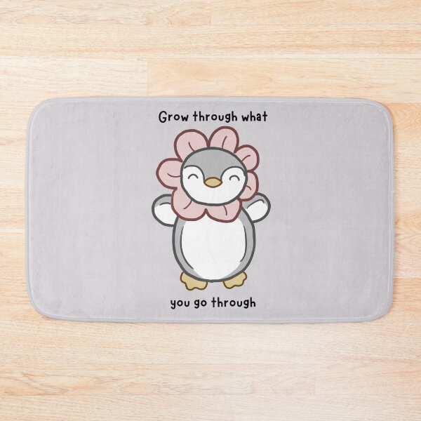 Item preview, Grow through what you got through cute penguin | mental health/ trauma positive affirmation designed and sold by NeurodiverseTea.