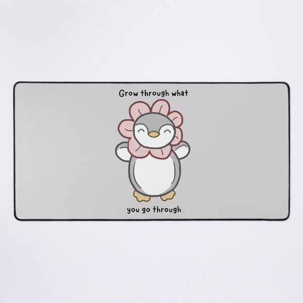 Item preview, Grow through what you got through cute penguin | mental health/ trauma positive affirmation designed and sold by NeurodiverseTea.
