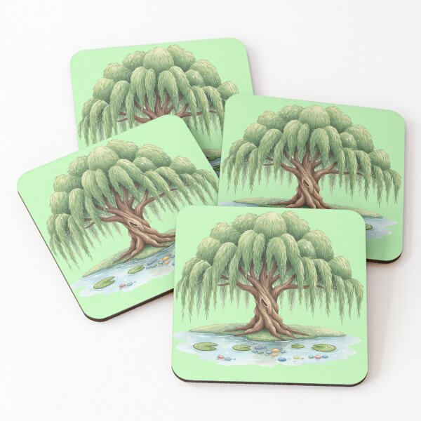 Item preview, Peaceful Nature Scene: Watercolor Weeping Willow Tree Over Water designed and sold by KiddoCavePrints.