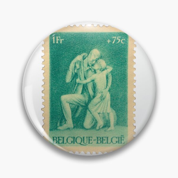 Item preview, Belgium Green Vintage Postage Stamp designed and sold by red-amber65.