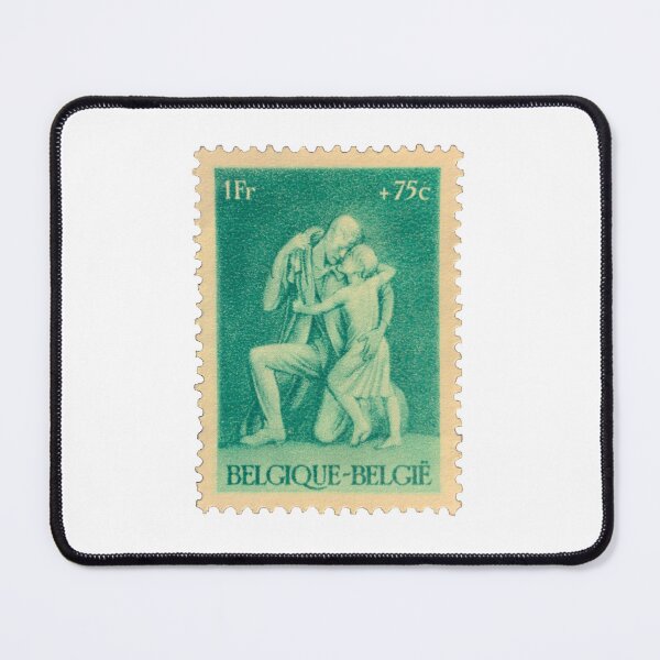 Item preview, Belgium Green Vintage Postage Stamp designed and sold by red-amber65.
