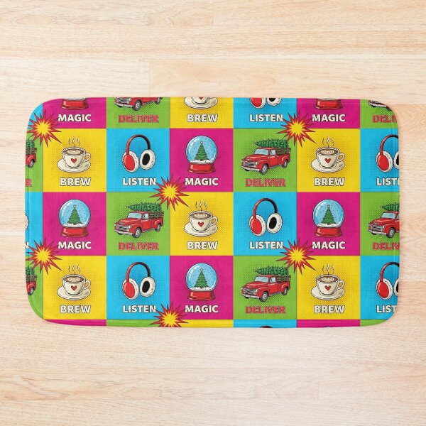 Item preview, Christmas Pop Art Listen Magic Deliver Brew designed and sold by graphicnew.