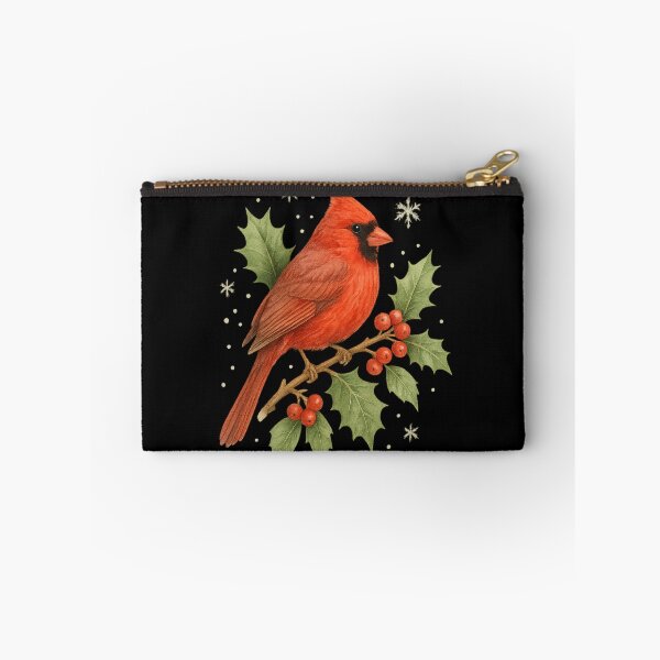 Item preview, Red Cardinal Winter Holly - Christmas Bird Lover Gift designed and sold by PunchDrop.