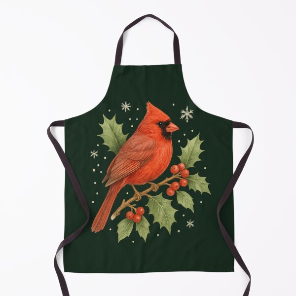 Item preview, Red Cardinal Winter Holly - Christmas Bird Lover Gift designed and sold by PunchDrop.