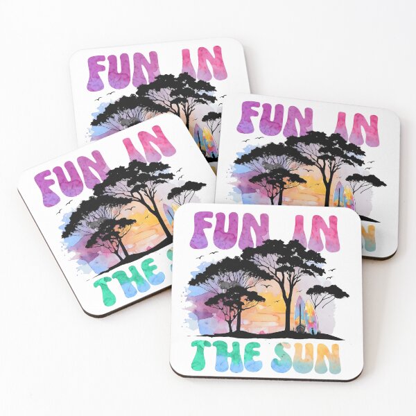 Item preview, Fun in the Sun Groovy Summer Beach T-Shirt | Tropical Sunset Koala & Surf designed and sold by ArtisticDesignsbyLinda.