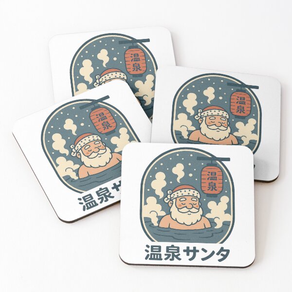 Item preview, Steamy Retro Onsen Santa Art: Nostalgic Japanese Hot Spring Relaxation Illustration designed and sold by maaameee.