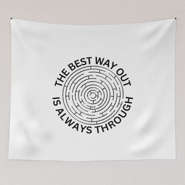 Item preview, The Best Way Out Is Always Through - Distressed Maze Motivation designed and sold by DraftNDreamShop.