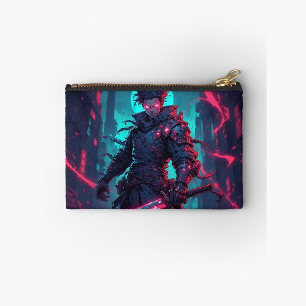 Item preview, Dark Cyberpunk Warrior with Katana in the Night City designed and sold by SweetRossel.