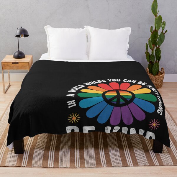 Item preview, World Be KInd Rainbow Daisy Peace Hippie Gay Pride LGBT Gift designed and sold by Bstilablhot.