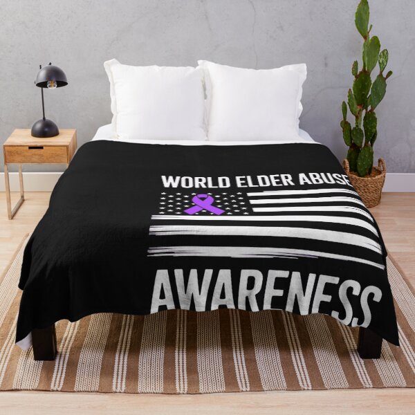 Item preview, World Elder Abuse Awareness Month American Flag designed and sold by Bstilablhot.