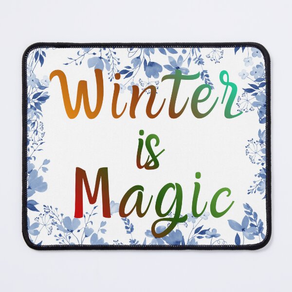 Item preview, Winter is Magic - Mystical Gradient Script & Icy Floral Frame designed and sold by DraftNDreamShop.