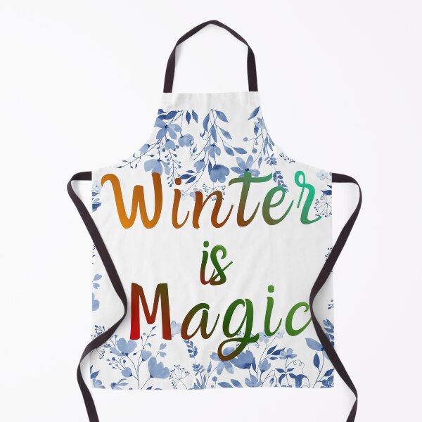 Item preview, Winter is Magic - Mystical Gradient Script & Icy Floral Frame designed and sold by DraftNDreamShop.