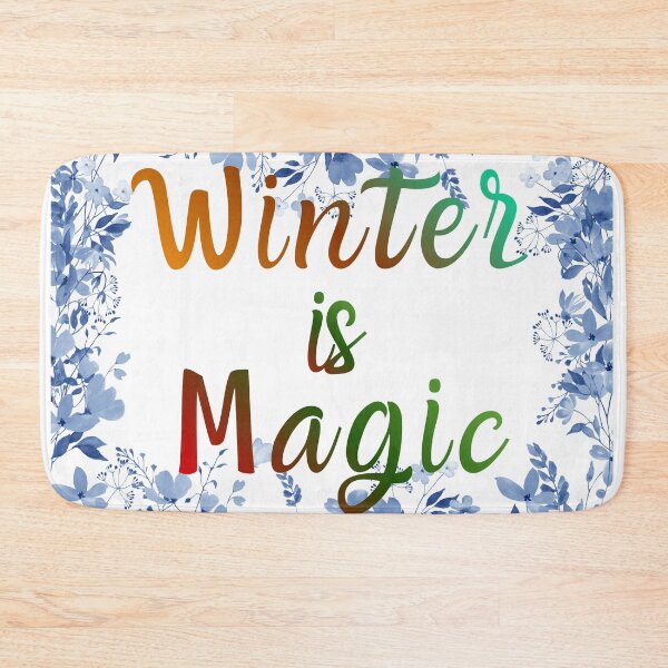 Item preview, Winter is Magic - Mystical Gradient Script & Icy Floral Frame designed and sold by DraftNDreamShop.