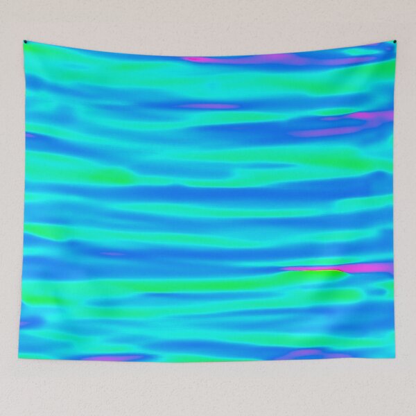 Item preview, Blue water with pink and green reflections designed and sold by ionotan.