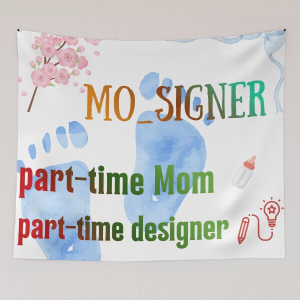 Item preview, MO_SIGNER: Part-time Mom, Part-time Designer - Working Mom Life designed and sold by DraftNDreamShop.