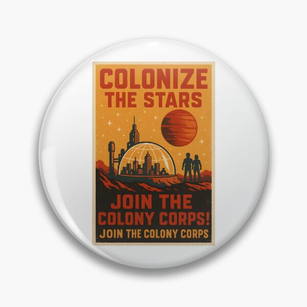 Item preview, Retro Futuristic Space Colony Recruitment Poster. designed and sold by The-T-In-Retro.