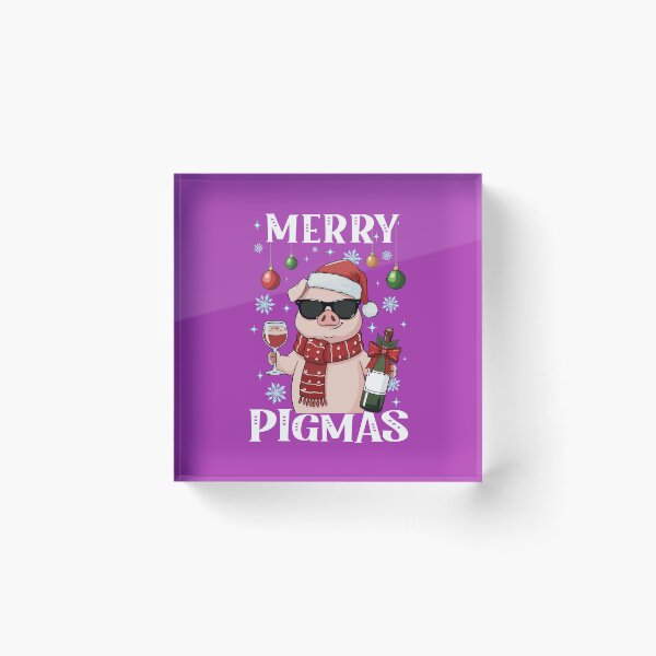 Item preview,  Funny Pig Christams Wine Holding Cool Sunglass Weqaring Merry Pigmas designed and sold by Mariano Topno.